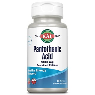 Foto 1 | Foto 1 | Suplemento de Ácido Pantoténico Kal 1000 mg B5 de Liberación Sostenida 50 Tabletas - Venta Internacional