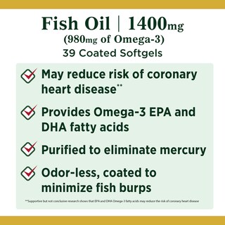 Foto 3 | Foto 3 | Aceite de Pescado Omega 3 Nature's Bounty 1400 mg 39 Cápsulas Blandas - Venta Internacional