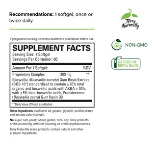 Foto 2 | Foto 2 | Suplemento de Aceite de Incienso Terry Naturally Boswellia Plus 60 Softgels - Venta Internacional