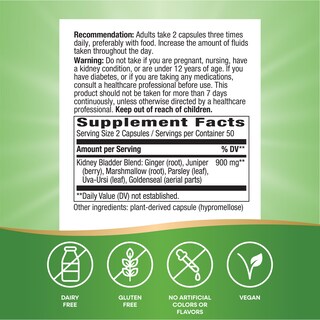 Foto 5 | Foto 5 | Suplemento Alimenticio Nature's Way Kidney Bladder Premium 100 Cápsulas- Venta Internacional