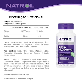 Foto 4 | Foto 4 | Suplemento De Biotina Natrol Tableta De 10000 Mcg 100 Unidades (paquete De 2) - Venta Internacional.