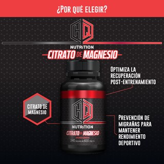 Foto 3 | Foto 3 | Citrato De Magnesio Hq Nutrition 240 Cápsulas Suplemento Alimenticio