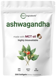 Foto 1 | Foto 1 | Suplementos Microingredientes Ashwagandha 6000 Mg 300 Cápsulas Blandas - Venta Internacional.