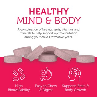 Foto 3 | Foto 3 | Tableta Masticable Multivitamínica Zahler Kids 180 Cherry Flavor - Venta Internacional.