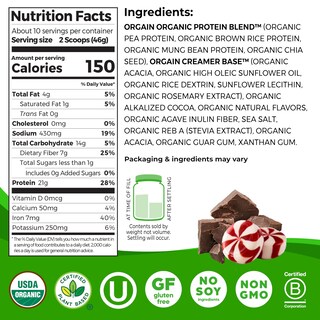 Foto 2 | Foto 2 | Proteína En Polvo Orgain Orgain Orgánica Vegana Menta Chocolate Caliente 464 G - Venta Internacional.