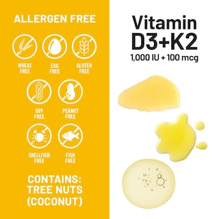 Foto 5 | Foto 5 | Suplemento Naturewise De Vitamina D3 1000 Ui + K2 (mk7) 100 Mcg - Venta Internacional.