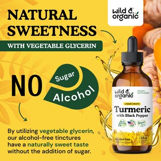 Foto 6 | Foto 6 | Suplemento De Tintura De Cúrcuma Silvestre Y Orgánica De 120 Ml Con Pimienta Negra - Venta Internacional.