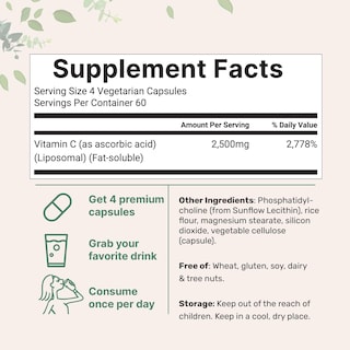 Foto 2 | Foto 2 | Suplemento De Microingredientes: Vitamina C Liposomal 2500 Mg - Venta Internacional.