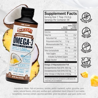 Foto 6 | Foto 6 | Complementa El Aceite De Pescado Omega 3 De Barlean Con Vitamina D 500 Ml - Venta Internacional.