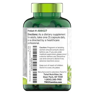 Foto 7 | Foto 7 | Suplemento De Vitaminas Y Bergamota Cítrica 2000 Mg - 180 Cápsulas - Venta Internacional.