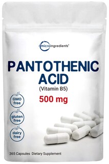 Foto 1 | Foto 1 | Suplemento: Microingredientes Ácido Pantoténico Y Vitamina B5 500 Mg 365 Cápsulas - Venta Internacional.