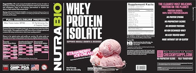Foto 5 | Foto 5 | Proteína Isolate Nutrabio Strawberry Ice Cream 2.268 g-Venta Internacional