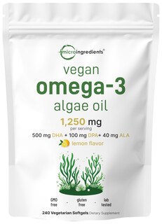 Foto 1 | Foto 1 | Suplemento De Microingredientes: Aceite De Algas Omega 3 Vegano 240 Cápsulas Blandas - Venta Internacional.