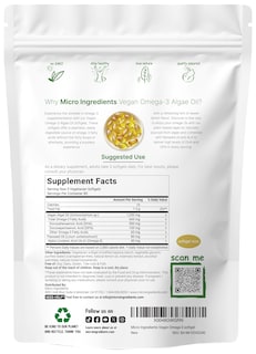 Foto 2 | Foto 2 | Suplemento De Microingredientes: Aceite De Algas Omega 3 Vegano 240 Cápsulas Blandas - Venta Internacional.