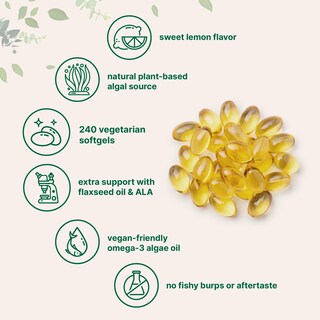 Foto 5 | Foto 5 | Suplemento De Microingredientes: Aceite De Algas Omega 3 Vegano 240 Cápsulas Blandas - Venta Internacional.