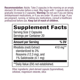 Foto 3 | Foto 3 | Suplemento Nature's Way Rhodiola Energy 40 Cápsulas - Venta Internacional.