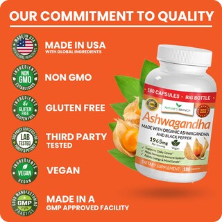 Foto 5 | Foto 5 | Suplemento Nature's Branch Ashwagandha 1965 Mg - 180 Cápsulas - Venta Internacional.