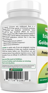 Foto 6 | Foto 6 | Suplemento Best Naturals Echinacea Goldenseal 450 Mg 250 Cápsulas - Venta Internacional.