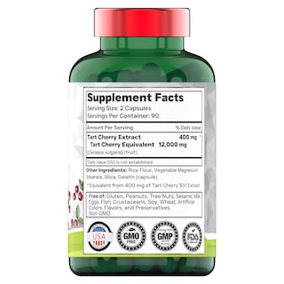 Foto 2 | Foto 2 | Suplemento De Vitaminas En Cápsulas De Cereza Ácida 1200 Mg 180 Unidades - Venta Internacional.