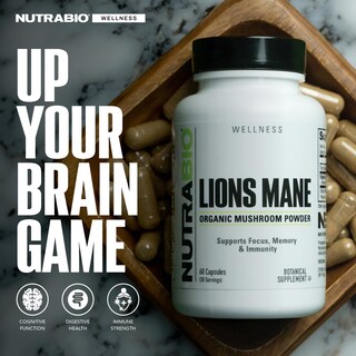 Foto 4 | Foto 4 | Suplemento Alimenticio Nutrabio Lions Mane Mushroom 60 Cápsulas - Venta Internacional