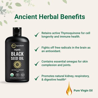 Foto 4 | Foto 4 | Microingredientes De Aceite De Semilla Negra Orgánico 473 Ml Prensado En Frío - Venta Internacional.
