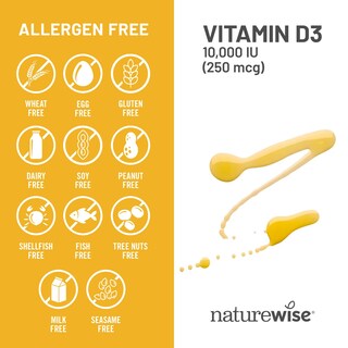 Foto 5 | Foto 5 | Suplemento De Vitamina D3 Naturewise 10 000 Ui 30 Cápsulas Blandas - Venta Internacional.