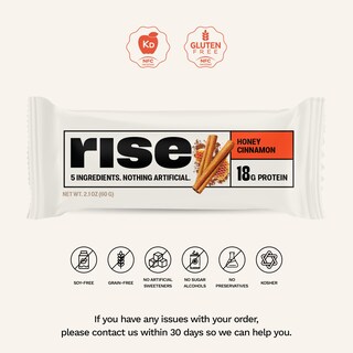 Foto 3 | Foto 3 | Proteína Bar Rise Whey Honey Canela 18 g sin Gluten - Venta Internacional