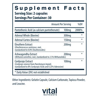 Foto 2 | Foto 2 | Suplemento Alimenticio Vital Nutrients Ashwagandha 60 Cápsulas - Venta Internacional