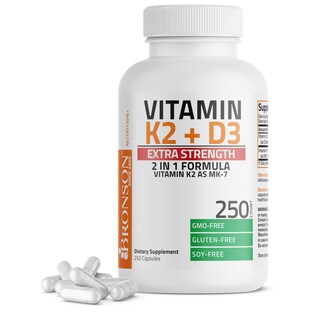 Foto 1 | Foto 1 | Vitamina K2 (MK7) Bronson con D3 250 Cápsulas - Venta Internacional
