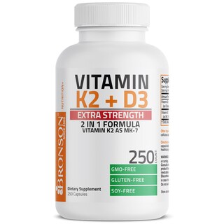 Foto 5 | Foto 5 | Vitamina K2 (MK7) Bronson con D3 250 Cápsulas - Venta Internacional