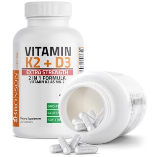 Foto 6 | Foto 6 | Vitamina K2 (MK7) Bronson con D3 250 Cápsulas - Venta Internacional
