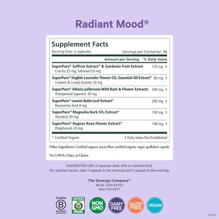 Foto 2 | Foto 2 | Suplemento Alimenticio Pure Synergy Radiant Mood Sleep Support 60 Cápsulas - Venta Internacional