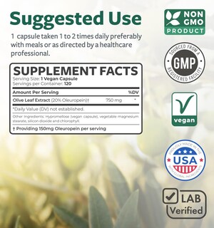 Foto 4 | Foto 4 | Extracto de Hoja de Olivo Harmony Supplement Healths 120 Cápsulas - Venta Internacional