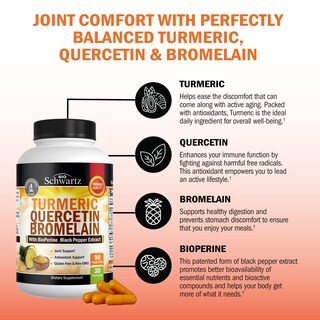 Foto 4 | Foto 4 | Suplemento Bioschwartz de Cúrcuma Quercetina y Bromelina 90 Cápsulas - Venta Internacional