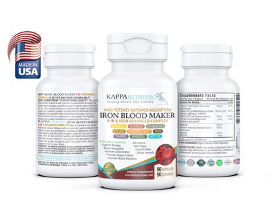 Foto 2 | Foto 2 | Suplemento Alimenticio Kappa Nutrition Hierro Vitamina C y Folato 90 Capsulas - Venta Internacional