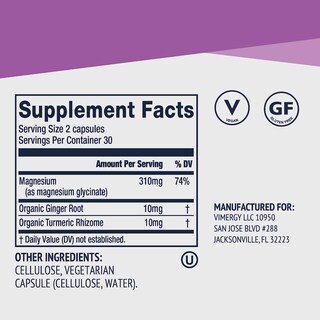 Foto 4 | Foto 4 | Suplemento Alimenticio Vimergy de Glicinato de Magnesio 60 Cápsulas - Venta Internacional