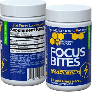 Foto 1 | Foto 1 | Suplemento Natural Stacks Focus Bites Masticable - Venta Internacional