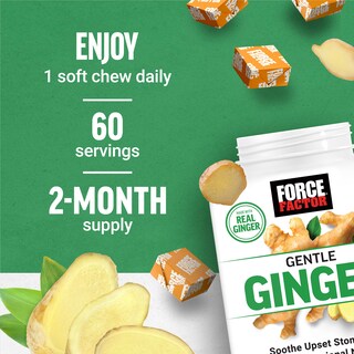 Foto 4 | Foto 4 | Suplemento De Jengibre Force Factor Gentle Ginger Chews 60 - Venta Internacional.