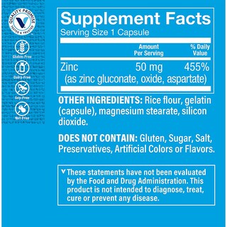 Foto 3 | Foto 3 | Suplemento The Vitamin Shoppe Zinc 50 Mg 100 Cápsulas - Venta Internacional.