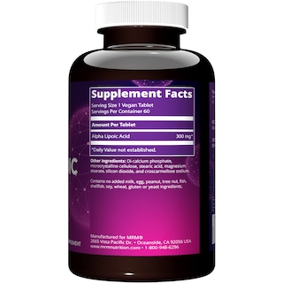 Foto 2 | Foto 2 | Suplemento De Ácido Alfa Lipoico Mrm Nutrition 300 Mg Ala 60 Comprimidos - Venta Internacional.