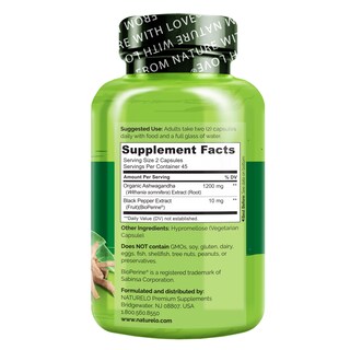 Foto 3 | Foto 3 | Suplemento Naturelo De Raíz Orgánica De Ashwagandha 90 Cápsulas Veganas - Venta Internacional.