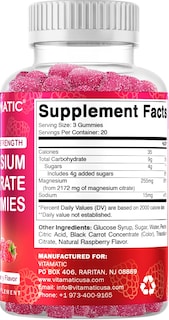 Foto 6 | Foto 6 | Gomitas De Magnesio Vitamatic Extra Strength 255 Mg  60 Veganas - Venta Internacional.