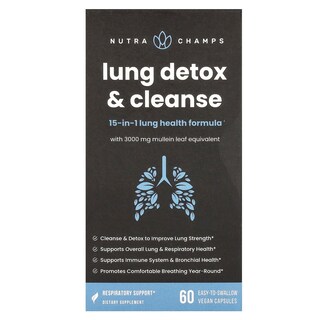 Foto 1 | Foto 1 | Suplemento Nutrachamps Lung Detox & Cleanse 60 Cápsulas Veganas - Venta Internacional.