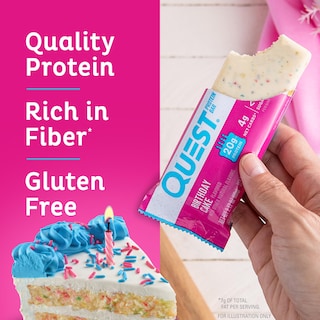 Foto 3 | Foto 3 | Protein Bar Quest Sabor Tarta De Cumpleaños  20 G  12 Barras - Venta Internacional.