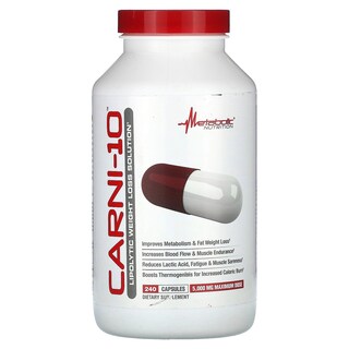 Foto 1 | Foto 1 | Suplemento Metabolic Nutrition Carni-10 5g 240 Cápsulas - Venta Internacional.