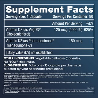 Foto 2 | Foto 2 | Suplemento Prohealth De Vitamina D3 + K2 90 Cápsulas - Venta Internacional.