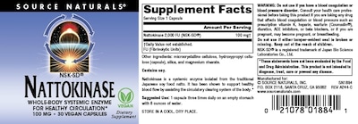 Foto 4 | Foto 4 | Natokinasa Nsk-sd De Supplement Source Naturals 100 Mg 30 Cápsulas - Venta Internacional.
