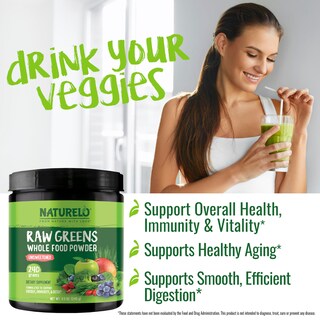 Foto 6 | Foto 6 | Superalimento En Polvo Naturelo Raw Greens 240 G Sin Azúcar - Venta Internacional.