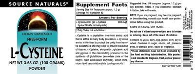 Foto 4 | Foto 4 | Suplemento De Aminoácidos Source Naturals L-cisteína 100 G - Venta Internacional.