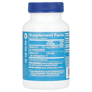Foto 2 | Foto 2 | Complemente The Vitamin Shoppe Con 5000 Ui De Vitamina D3 Y K2 - Venta Internacional.